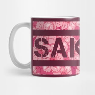 The cute pink sakura word Mug